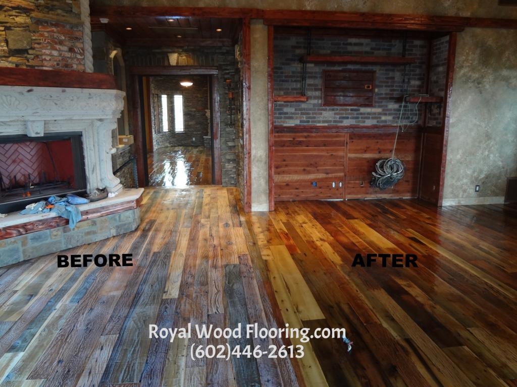 Reclaimed Hardwood Flooring Buff & Recoat